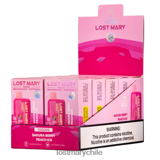 María perdida os5000 baya de sakura melocotón hielo - LOST MARY vape 4RXB0R61